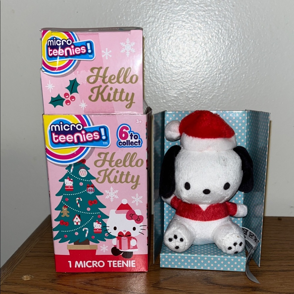 Hello Kitty Micro Teenies Pochacco with Santa hat